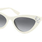 Miu Miu CORE COLLECTION MU01VS Butterfly Sunglasses  157169-IVORY 55-19-140 - Color Map ivory