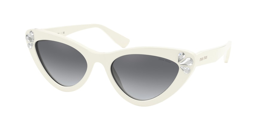 Miu Miu CORE COLLECTION MU01VS Butterfly Sunglasses  157169-IVORY 55-19-140 - Color Map ivory