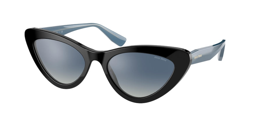 Miu Miu CORE COLLECTION MU01VS Butterfly Sunglasses  1AB3A0-BLACK 55-19-140 - Color Map black