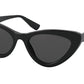 Miu Miu CORE COLLECTION MU01VS Butterfly Sunglasses  1AB5S0-BLACK 55-19-140 - Color Map black