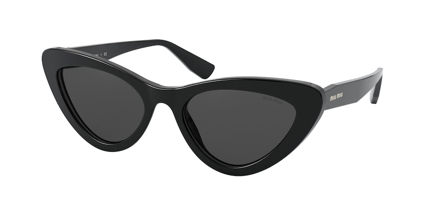 Miu Miu CORE COLLECTION MU01VS Butterfly Sunglasses  1AB5S0-BLACK 55-19-140 - Color Map black