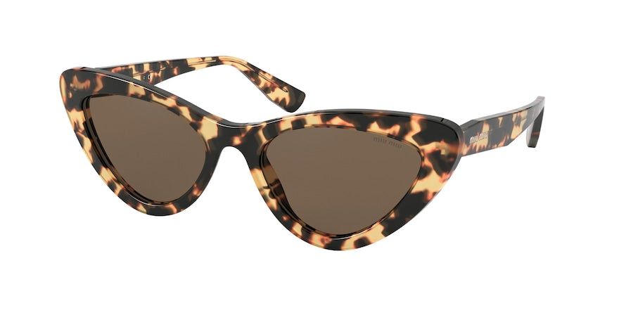 Miu Miu CORE COLLECTION MU01VS Butterfly Sunglasses  7S08C1-LIGHT HAVANA 55-19-140 - Color Map havana