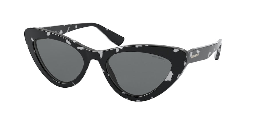 Miu Miu CORE COLLECTION MU01VS Butterfly Sunglasses  PC79K1-HAVANA WHITE BLACK 55-19-140 - Color Map havana