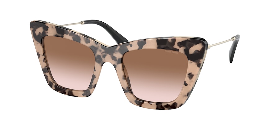 Miu Miu MU01WS Cat Eye Sunglasses  07D0A6-HAVANA PINK 50-20-140 - Color Map havana