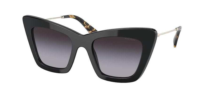 Miu Miu MU01WS Cat Eye Sunglasses  1AB5D1-BLACK 50-20-140 - Color Map black