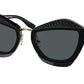 Miu Miu MU01XS Butterfly Sunglasses  01Q5S0-BLACK 67-15-140 - Color Map black