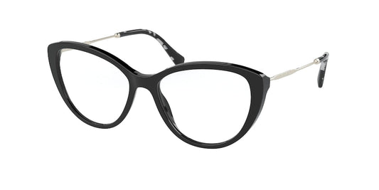 Miu Miu CORE COLLECTION MU02SVA Cat Eye Eyeglasses  1AB1O1-BLACK 53-16-140 - Color Map black