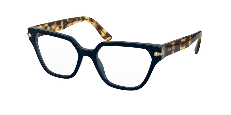 Miu Miu SPECIAL PROJECT MU02TV Irregular Eyeglasses  TMY1O1-BLUE 52-17-140 - Color Map blue