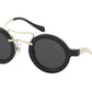 Miu Miu SPECIAL PROJECT MU02VS Round Sunglasses  1AB5S0-BLACK 39-26-145 - Color Map black