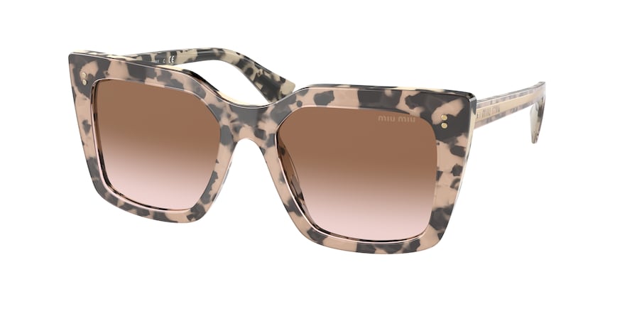 Miu Miu MU02WS Square Sunglasses  07D0A6-PINK HAVANA 53-18-145 - Color Map havana