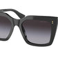 Miu Miu MU02WS Square Sunglasses  1AB5D1-BLACK 53-18-145 - Color Map black