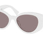 Miu Miu MU03WS Irregular Sunglasses  05X05P-WHITE OPAL 53-18-140 - Color Map white