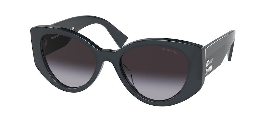 Miu Miu MU03WS Irregular Sunglasses  06U5D1-GREY OPAL 53-18-140 - Color Map grey
