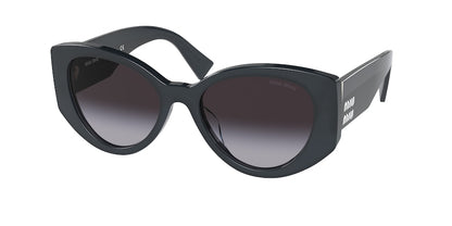 Miu Miu MU03WS Irregular Sunglasses  06U5D1-GREY OPAL 53-18-140 - Color Map grey