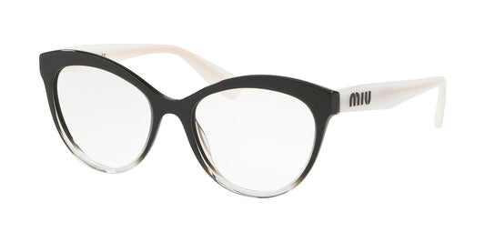Miu Miu CORE COLLECTION MU04RV Phantos Eyeglasses  1141O1-BLACK GLITTER GRADIENT 53-17-145 - Color Map black