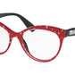 Miu Miu CORE COLLECTION MU04RV Phantos Eyeglasses  1401O1-BLACK TOP RED/WHITE STARS 51-17-140 - Color Map red
