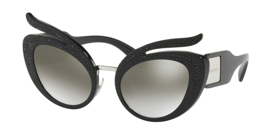 Miu Miu MU04TS Irregular Sunglasses  VW35O0-BLACK 53-23-140 - Color Map black