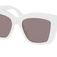 Miu Miu MU04WS Square Sunglasses  05X05P-WHITE OPAL 53-18-140 - Color Map white