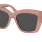 Miu Miu MU04WS Square Sunglasses  06X5S0-PINK OPAL 53-18-140 - Color Map pink