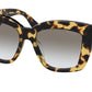 Miu Miu MU04WS Square Sunglasses  7S00A7-LIGHT HAVANA 53-18-140 - Color Map havana