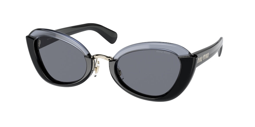 Miu Miu MU05WS Butterfly Sunglasses  04X420-BLACK 53-24-145 - Color Map black