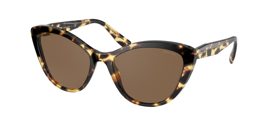 Miu Miu CORE COLLECTION MU05XS Cat Eye Sunglasses  7S08C1-LIGHT HAVANA 55-18-140 - Color Map havana