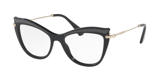 Miu Miu CORE COLLECTION MU06PV Cat Eye Eyeglasses  VIE1O1-BLACK 51-17-140 - Color Map black