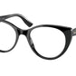 Miu Miu MU06TVA Cat Eye Eyeglasses  1AB1O1-BLACK 50-18-140 - Color Map black