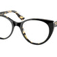 Miu Miu MU06TVA Cat Eye Eyeglasses  3891O1-LIGHT HAVANA/TOP BLACK 50-18-140 - Color Map black