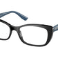 Miu Miu CORE COLLECTION MU07TV Rectangle Eyeglasses  07O1O1-BLACK 53-17-140 - Color Map black