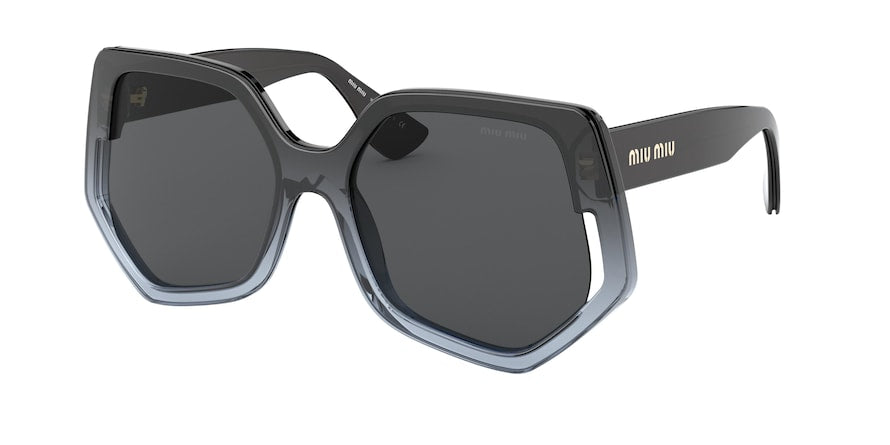 Miu Miu SPECIAL PROJECT MU07VSA Irregular Sunglasses  5795S0-GREY GRADIENT 55-18-145 - Color Map black