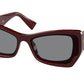 Miu Miu MU07XS Irregular Sunglasses  01T02N-PINK BORDEAUX 60-15-140 - Color Map bordeaux