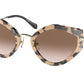 Miu Miu MU08XS Butterfly Sunglasses  07D0A6-HAVANA PINK 53-23-140 - Color Map havana