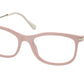 Miu Miu MU09TV Rectangle Eyeglasses  03T1O1-TOP TRANSPARENT PINK ON PINK 53-18-140 - Color Map pink