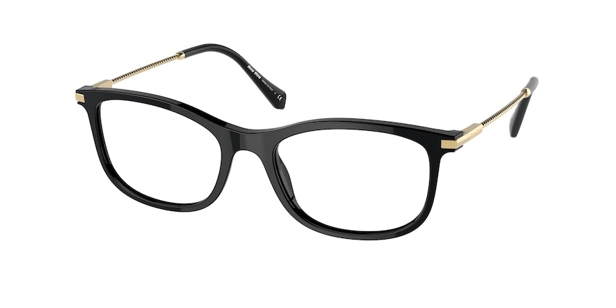 Miu Miu MU09TV Rectangle Eyeglasses  1AB1O1-BLACK 53-18-140 - Color Map black