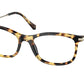 Miu Miu MU09TV Rectangle Eyeglasses  7S01O1-LIGHT HAVANA 53-18-140 - Color Map havana