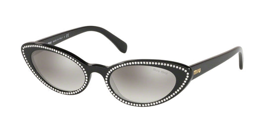 Miu Miu CORE COLLECTION MU09US Cat Eye Sunglasses  1415O0-BLACK 53-19-140 - Color Map black
