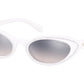 Miu Miu CORE COLLECTION MU09US Cat Eye Sunglasses  142GR0-IVORY 53-19-140 - Color Map white