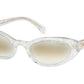 Miu Miu CORE COLLECTION MU09US Cat Eye Sunglasses  148168-GLITTER SILVER 53-19-140 - Color Map silver