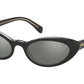 Miu Miu CORE COLLECTION MU09US Cat Eye Sunglasses  2AF175-TOP BLACK ON TRANSPARENT 53-19-140 - Color Map black
