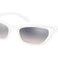 Miu Miu CORE COLLECTION MU10US Cat Eye Sunglasses  142GR0-IVORY 53-19-140 - Color Map white