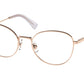 Miu Miu MU50UV Phantos Eyeglasses  SVF1O1-ROSE GOLD 51-18-140 - Color Map pink