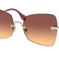 Miu Miu MU50WS Irregular Sunglasses  7OE07P-ANTIQUE GOLD 59-18-140 - Color Map gold