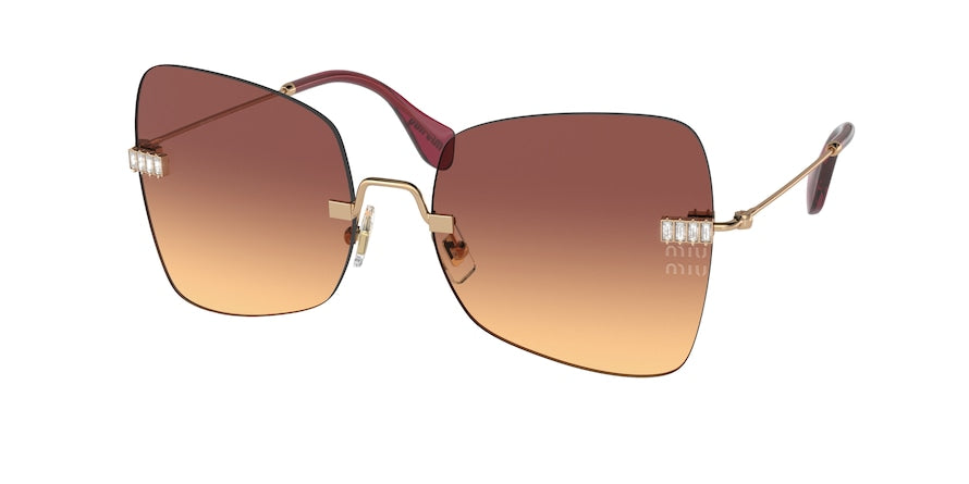 Miu Miu MU50WS Irregular Sunglasses  7OE07P-ANTIQUE GOLD 59-18-140 - Color Map gold