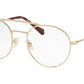 Miu Miu CORE COLLECTION MU51RV Phantos Eyeglasses  ZVN1O1-PALE GOLD 52-20-140 - Color Map gold