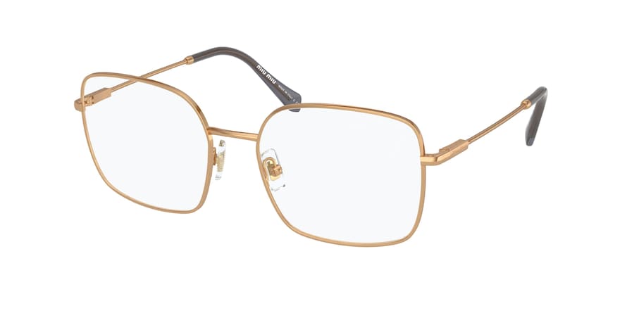 Miu Miu MU51TV Square Eyeglasses  7OE1O1-ANTIQUE GOLD 55-18-140 - Color Map gold