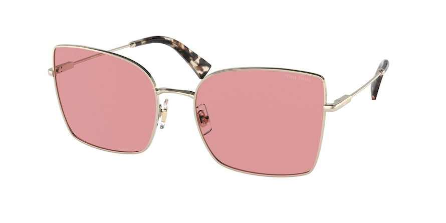 Miu Miu MU51WS Butterfly Sunglasses  ZVN08P-PALE GOLD 59-19-140 - Color Map gold