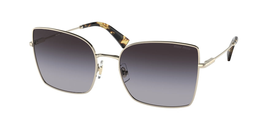 Miu Miu MU51WS Butterfly Sunglasses  ZVN5D1-PALE GOLD 59-19-140 - Color Map gold