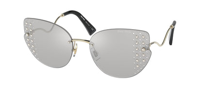 Miu Miu MU51XS Butterfly Sunglasses  06O1I2-PALE GOLD 63-18-145 - Color Map gold