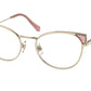 Miu Miu MU52TV Phantos Eyeglasses  ZVN1O1-PALE GOLD 52-19-140 - Color Map gold